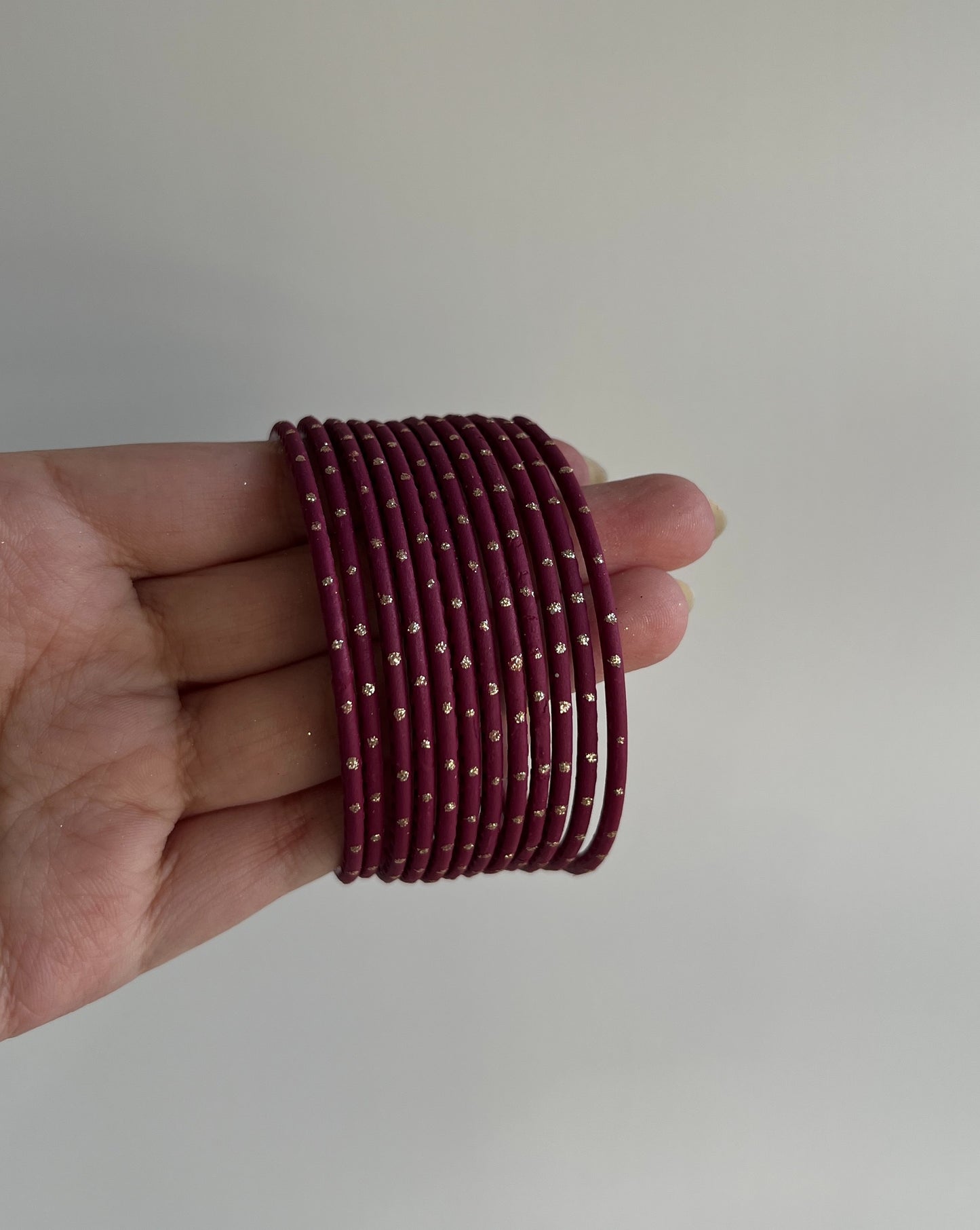 Plum Metal Bangles