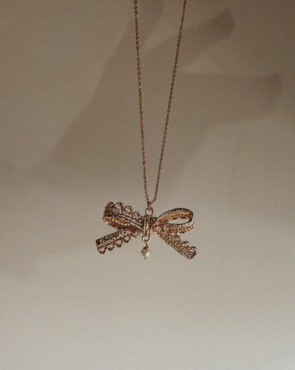 Lace Bow Necklace