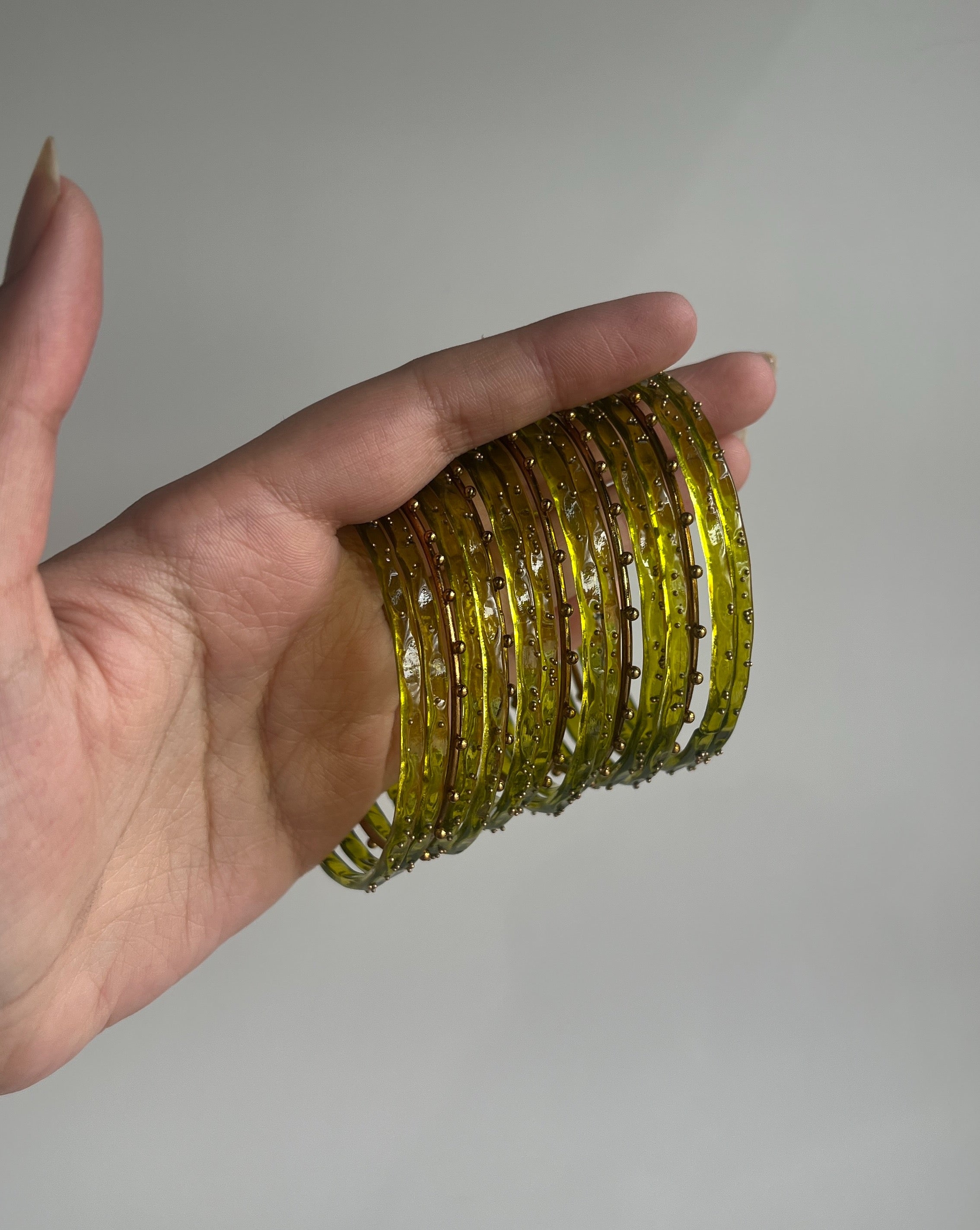 Mehndi Glass Bangles