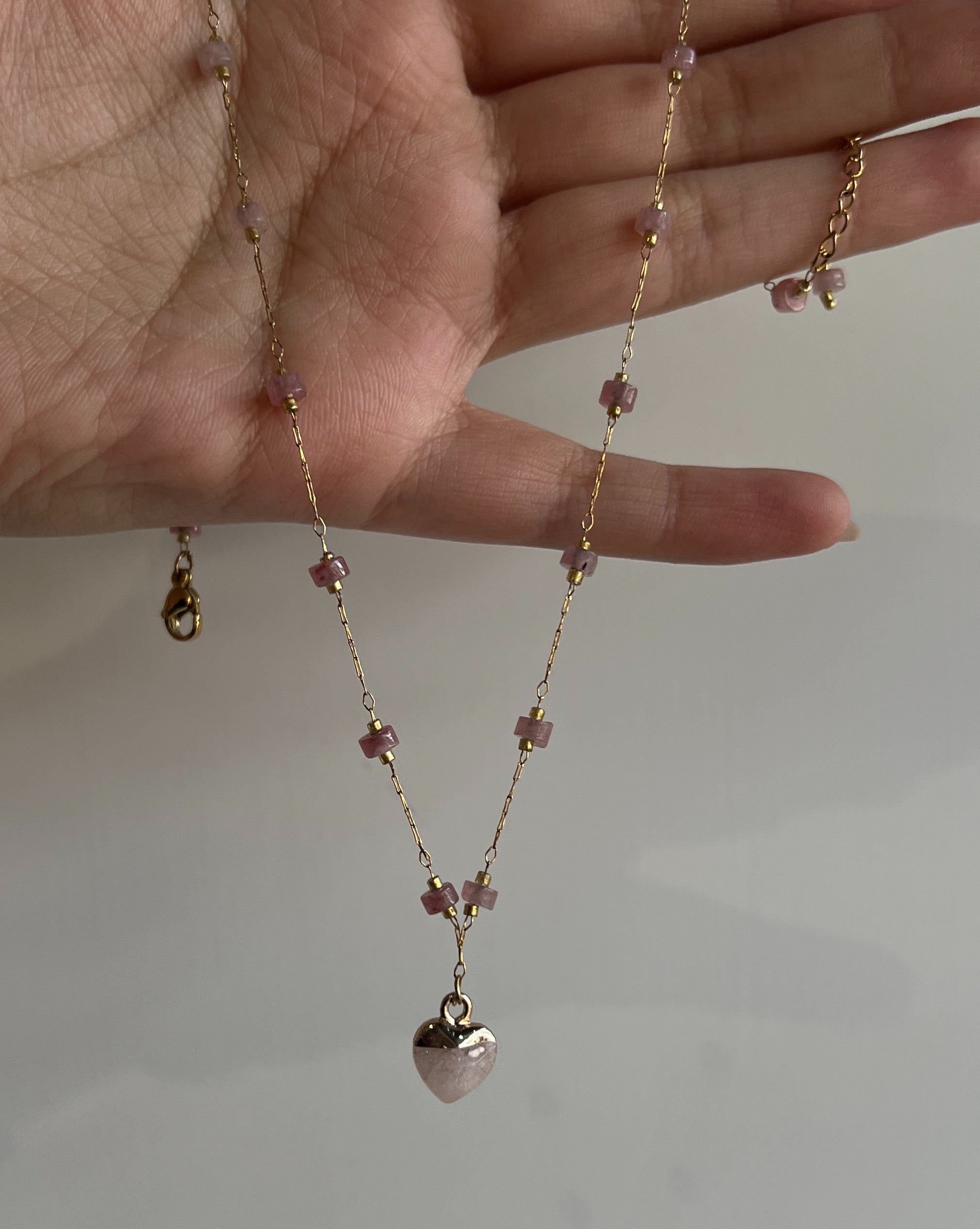 Pink Hearts Necklace