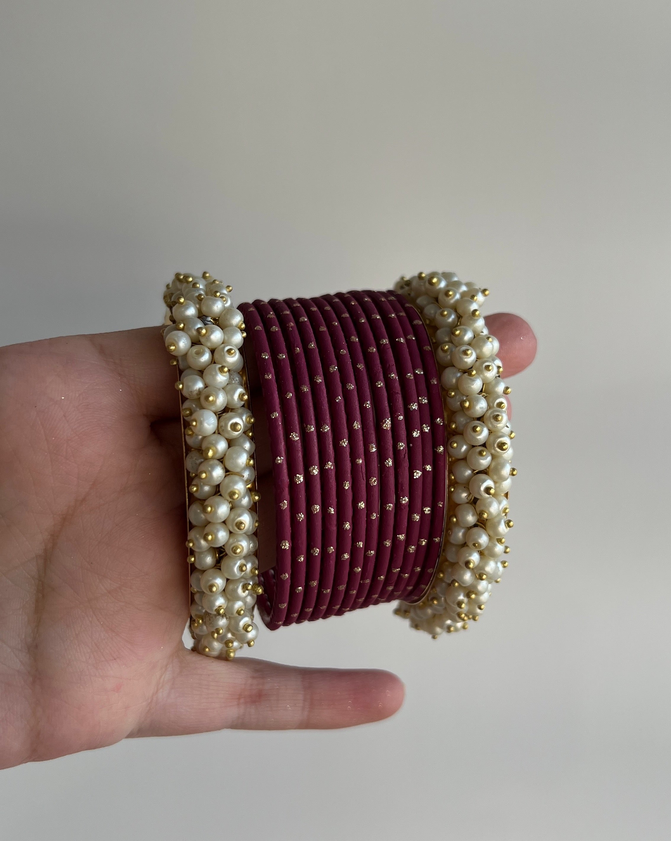 Plum Metal Bangles