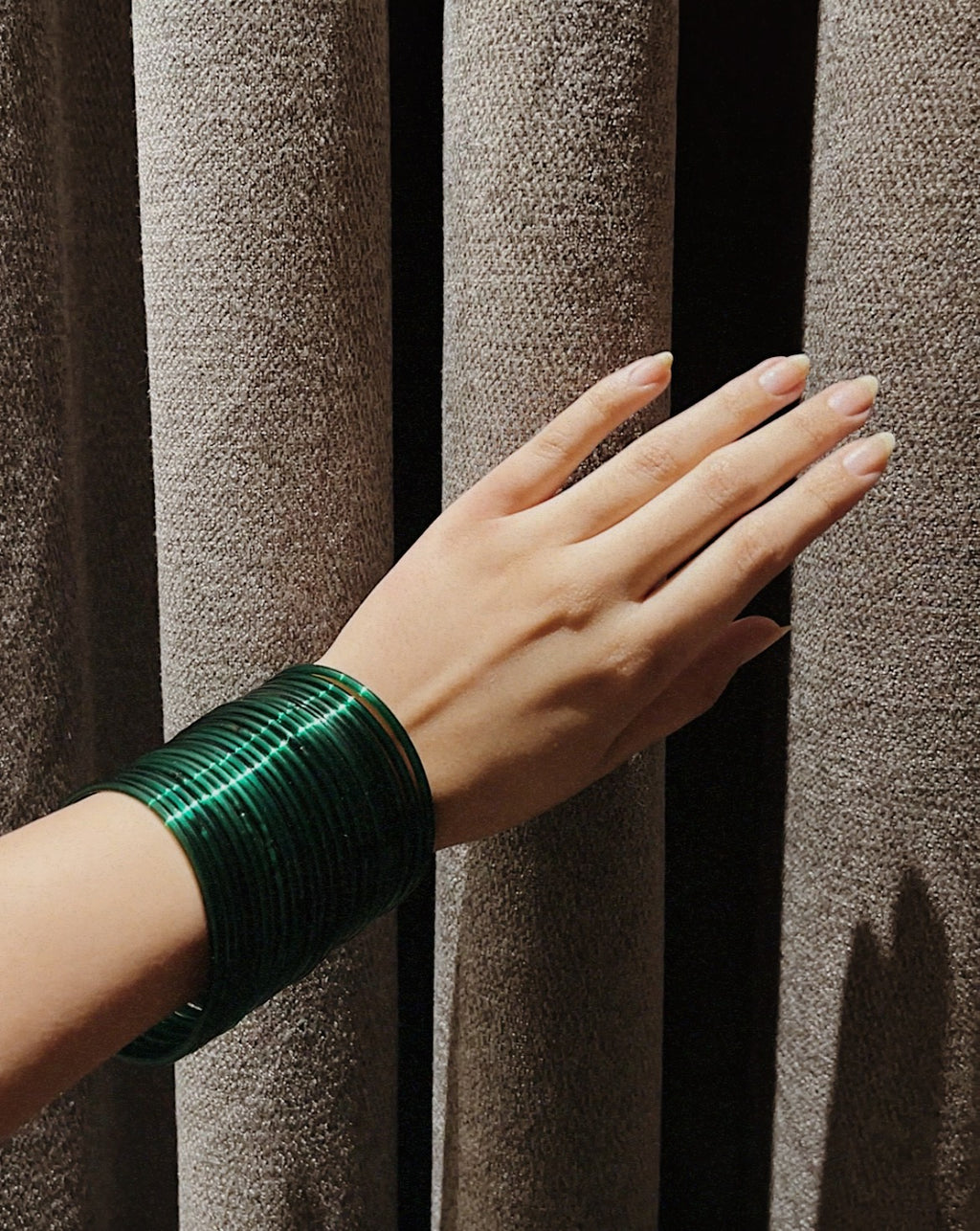 Deep Green Glass Bangles