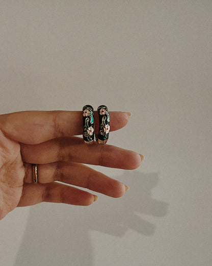 Vintage Siyah Earrings