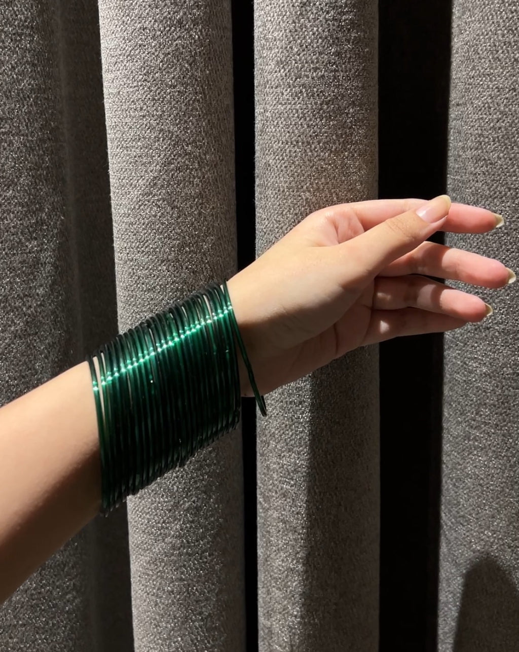Deep Green Glass Bangles