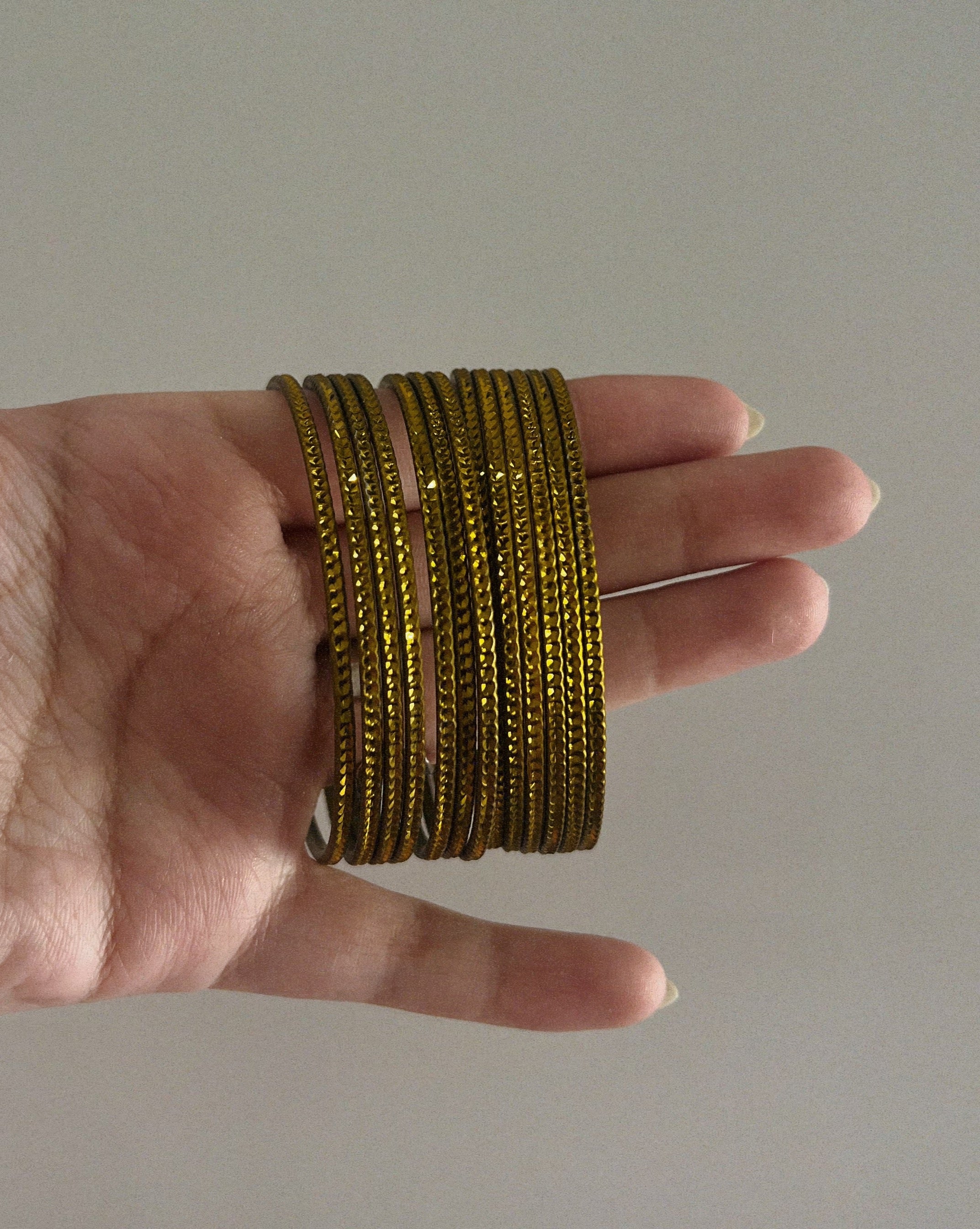 Lime Metal Bangles