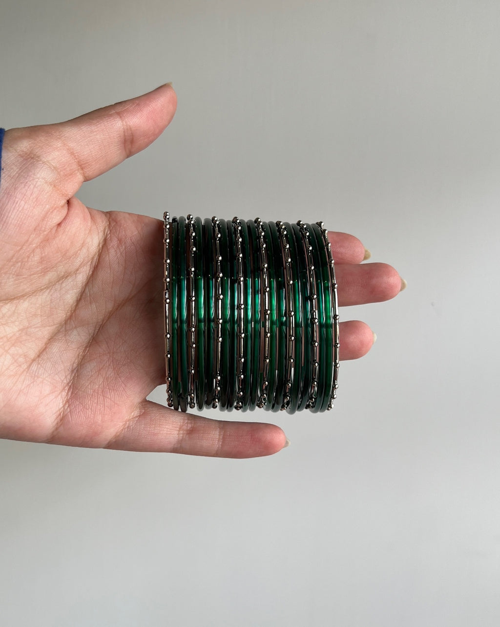 Deep Green Glass Bangles
