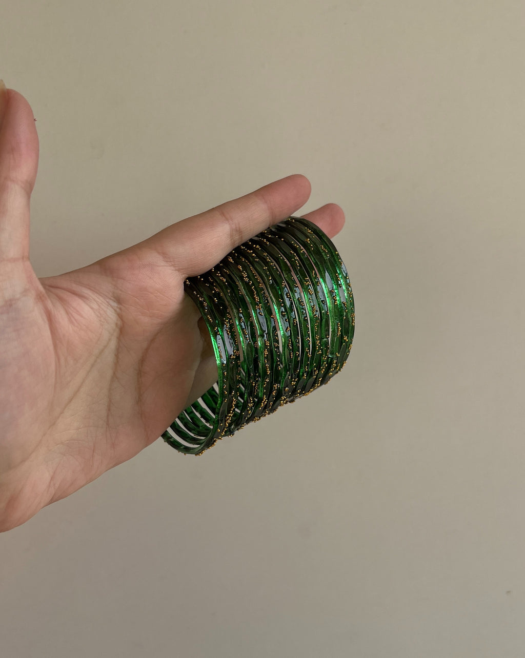 Deep Green Glass Bangles