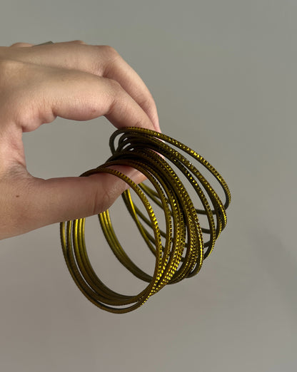 Lime Metal Bangles