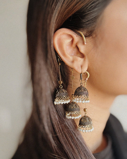 Nehal Ear Cuffs & Jhumka Stack