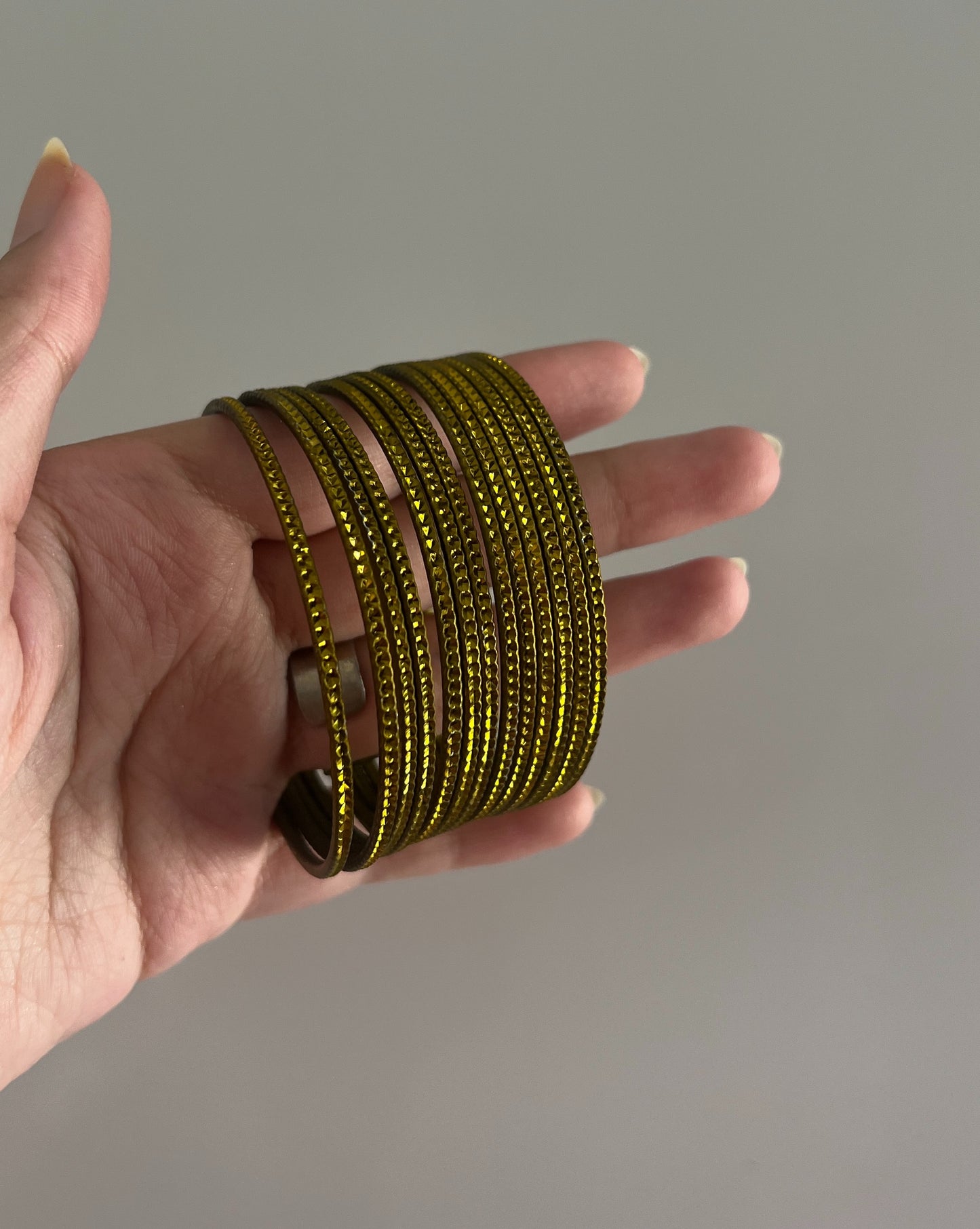 Lime Metal Bangles
