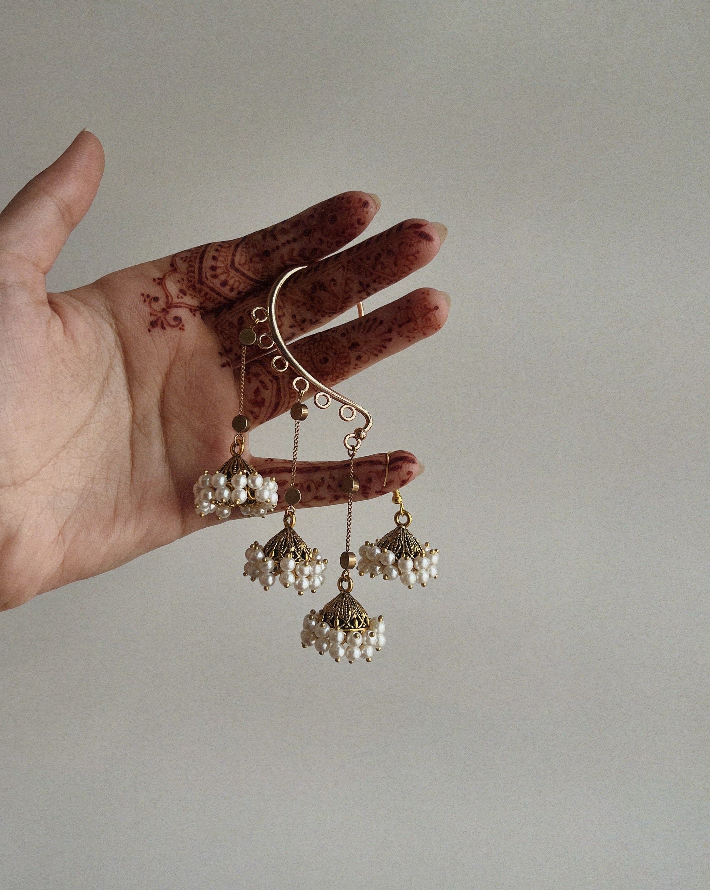 Nehal Ear Cuffs & Jhumka Stack