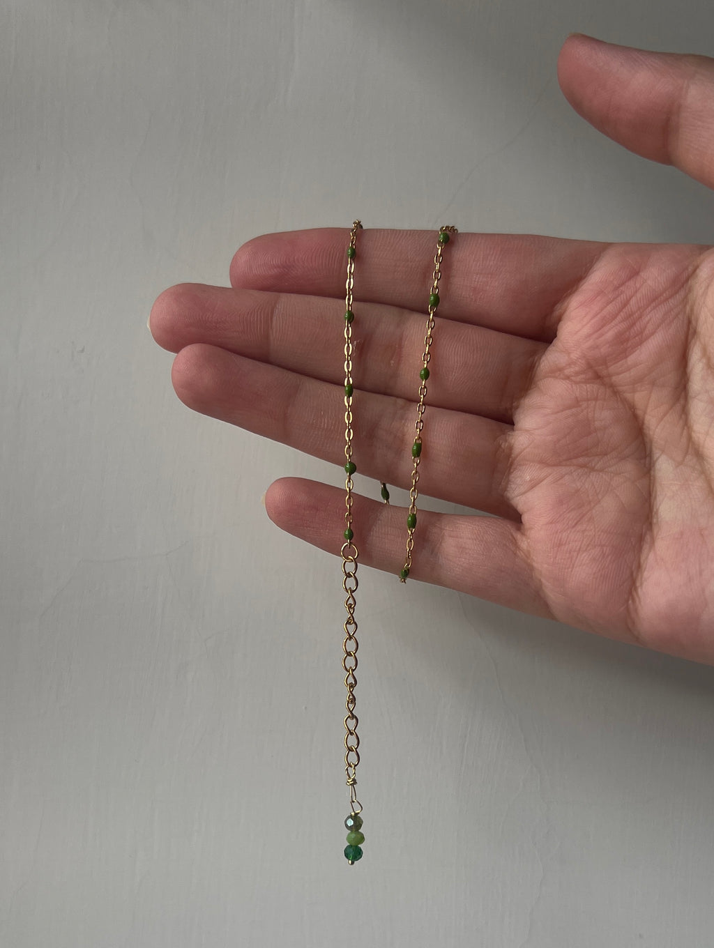 Aqua/Chilli/Pea Anklet