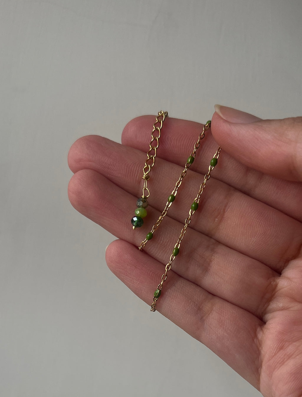 Aqua/Chilli/Pea Anklet